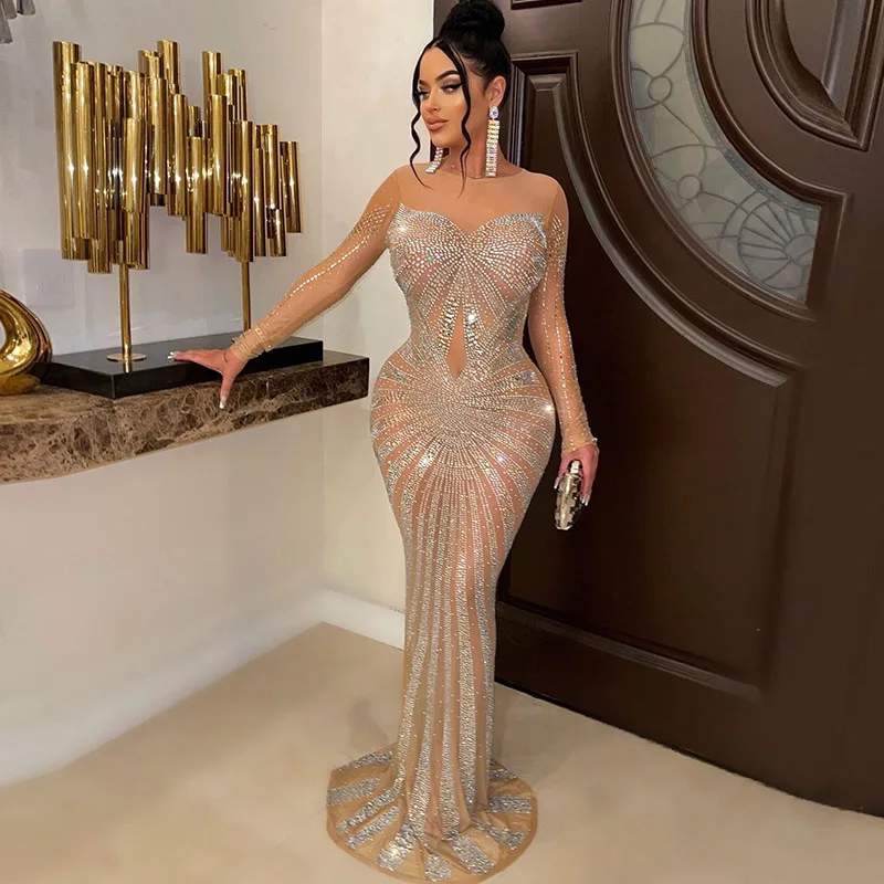 Vestidos de Noche sexis de sir - Sparkly Rhinestone Club Party Dress reseña y precio