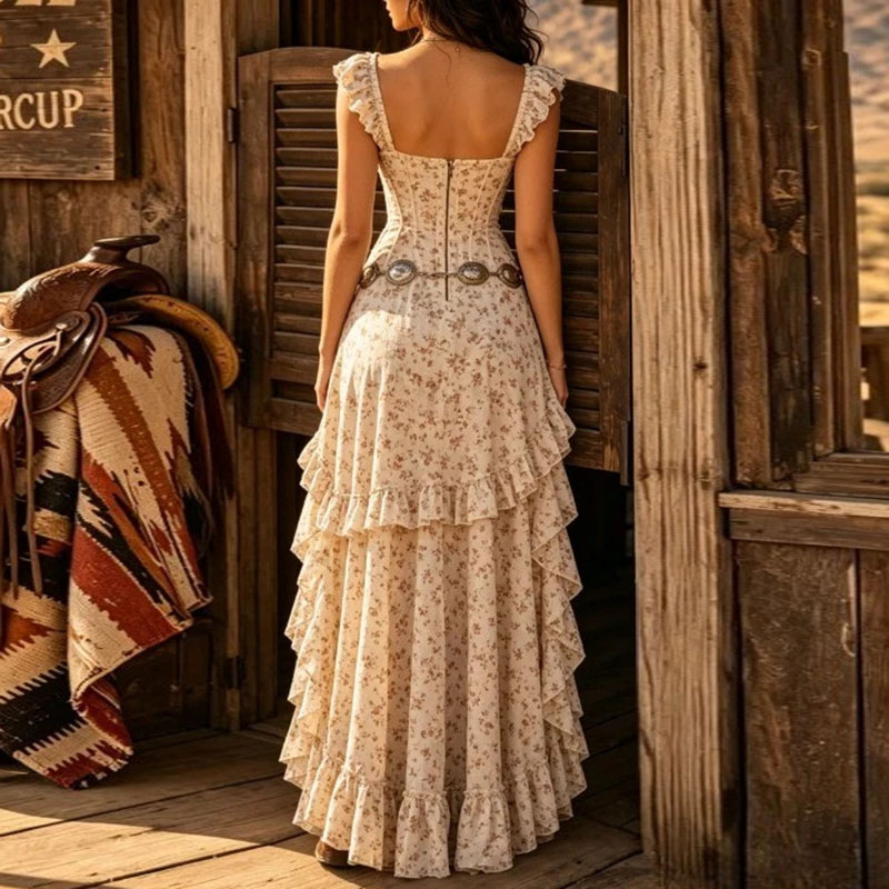 Vestido largo floral para muje - Boho Summer Beach Maxi Dress reseña y precio