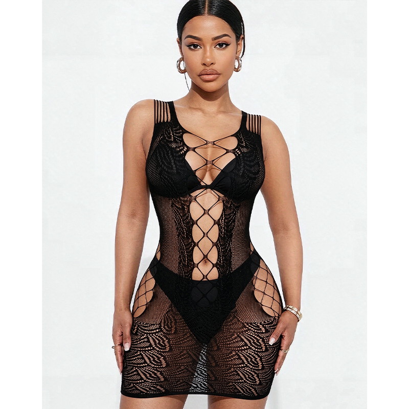 Lencería sexy para dormir, rop - Sexy Mesh Sheer Bodycon Dress reseña y precio